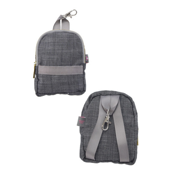 Mint Kids Backpack - Grey Seersucker