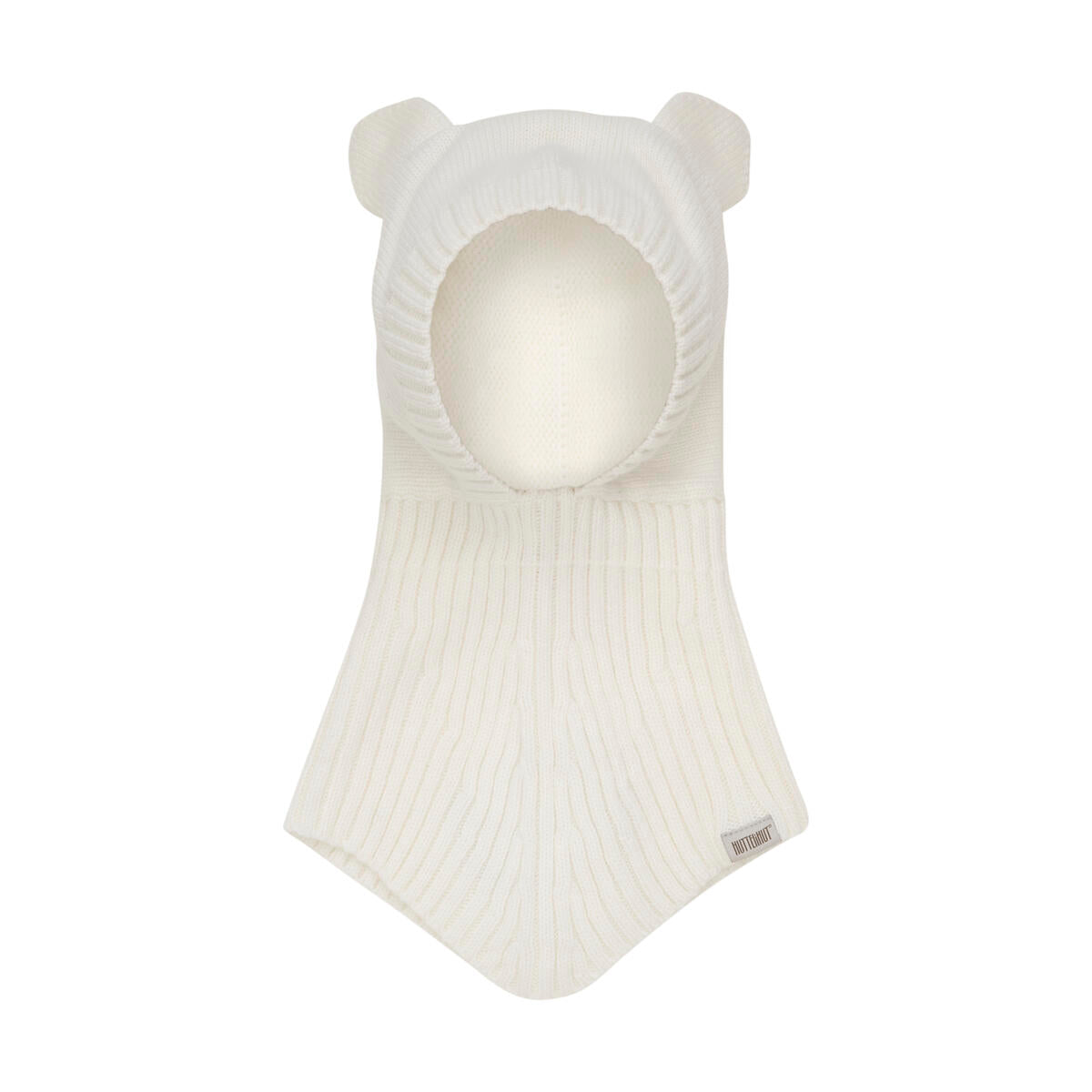 Balaclava Ears Wool Knit in Off White