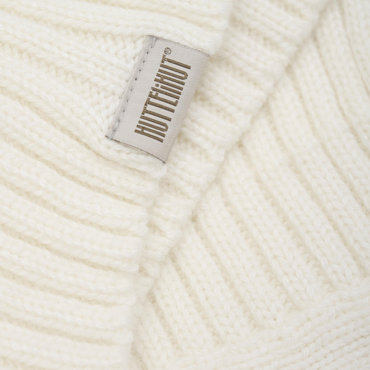 Balaclava Ears Wool Knit in Off White