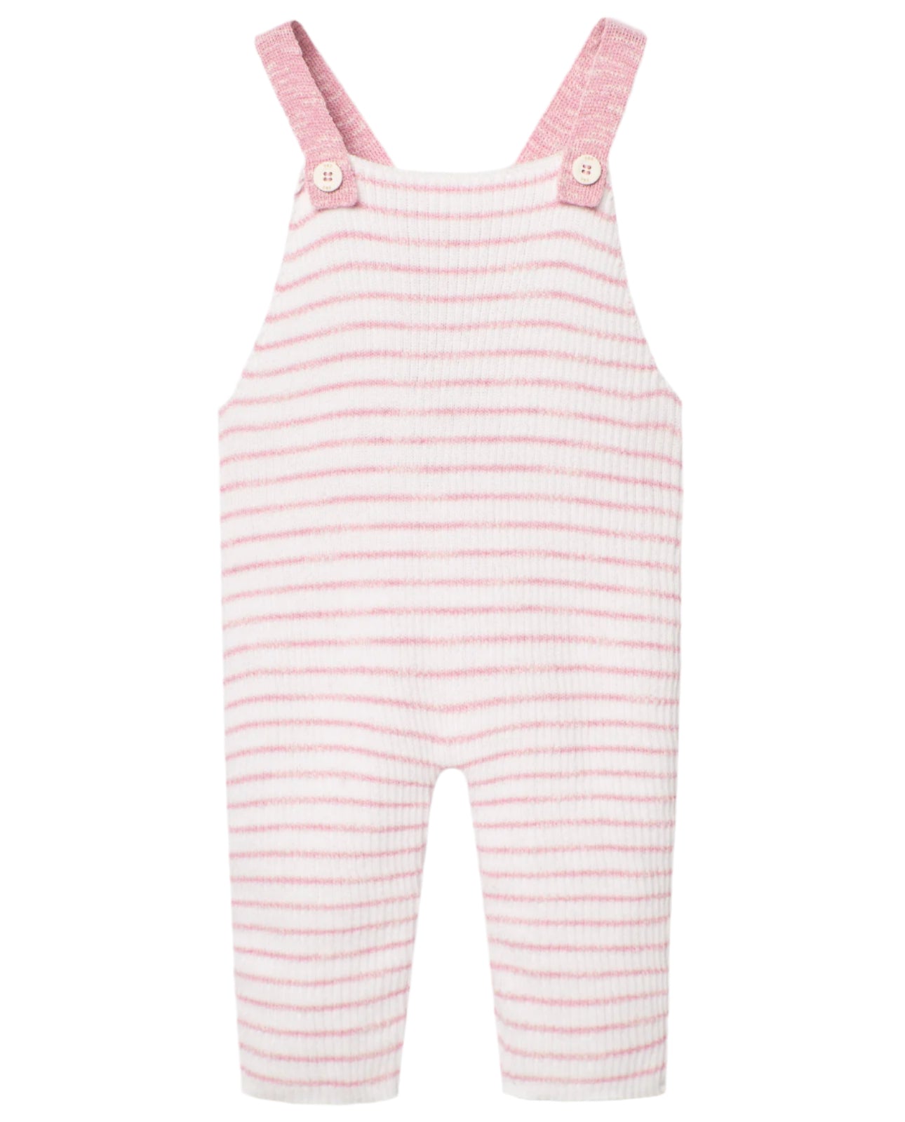 Pink Striped Knit Overall and Top