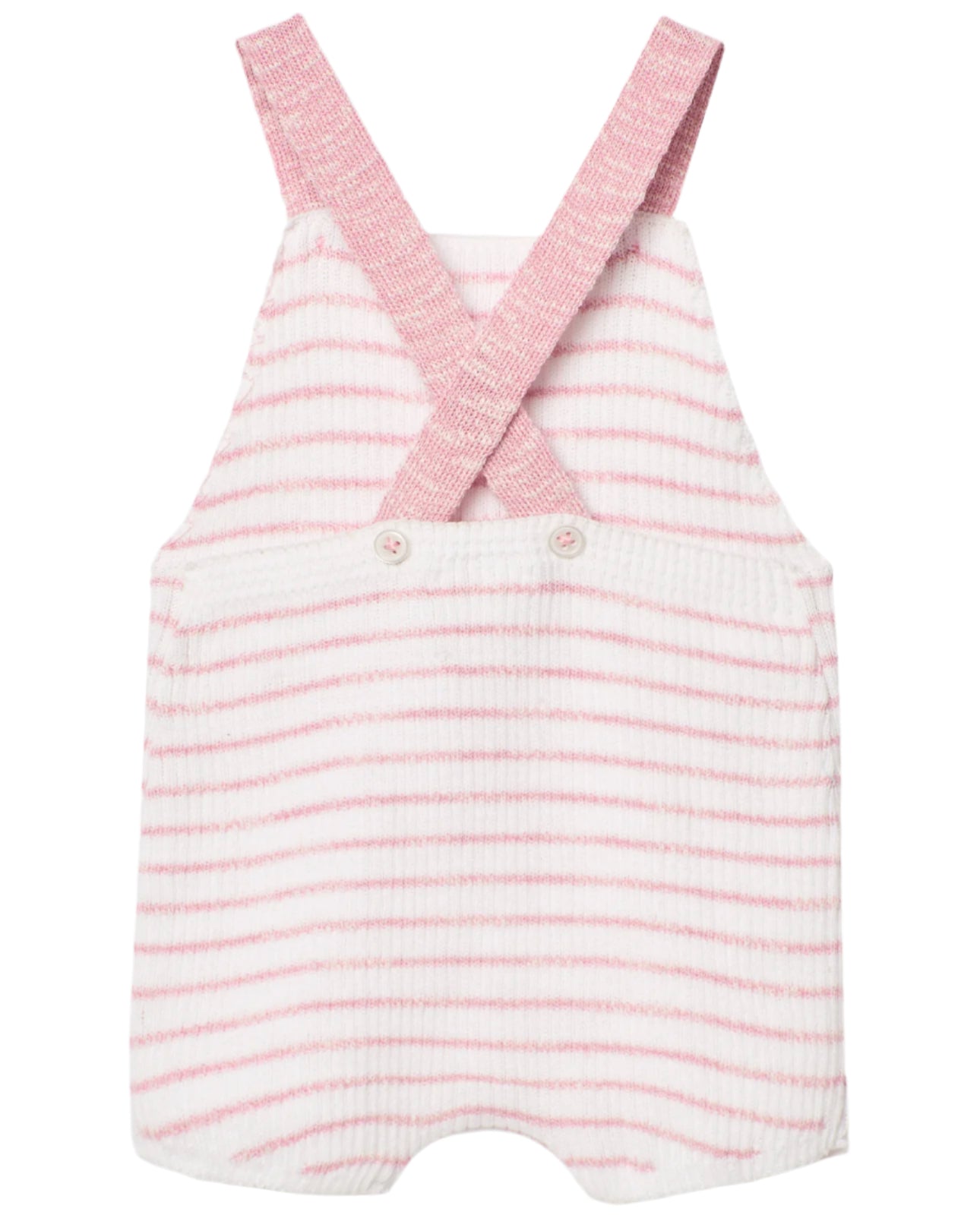 Pink Stripe Knit Shortall