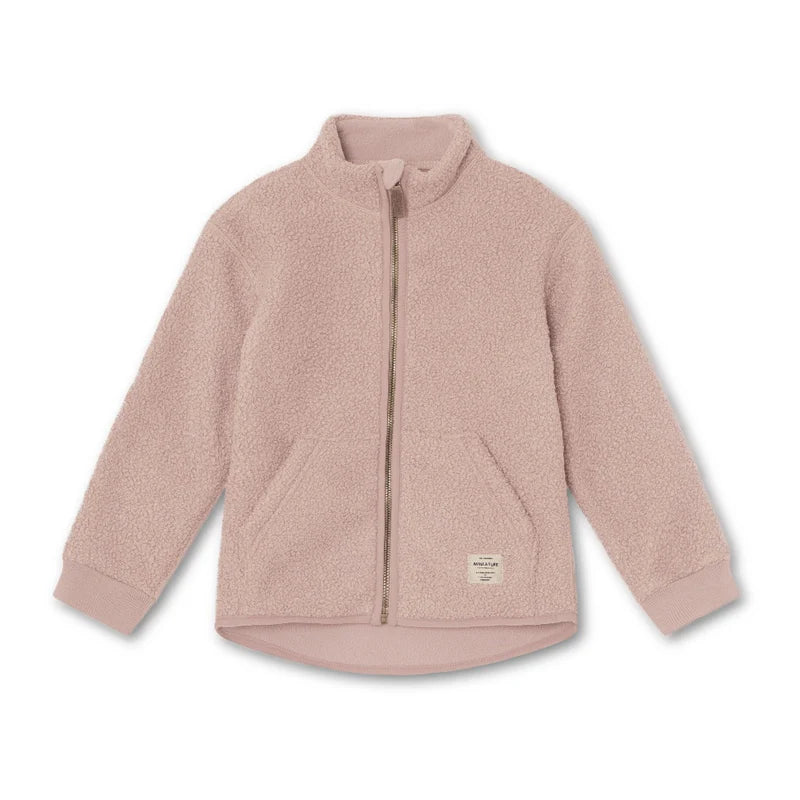 MATSALEH teddy fleece jacket Adobe Rose