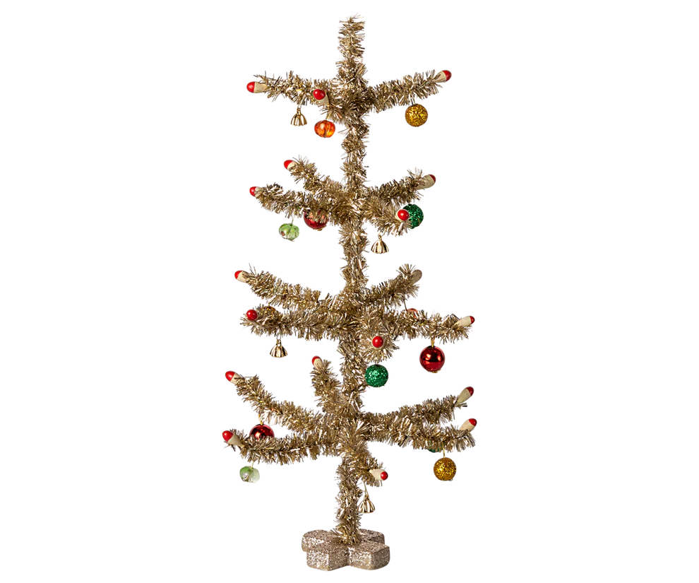 Christmas tree, Gold - Red and green decoration