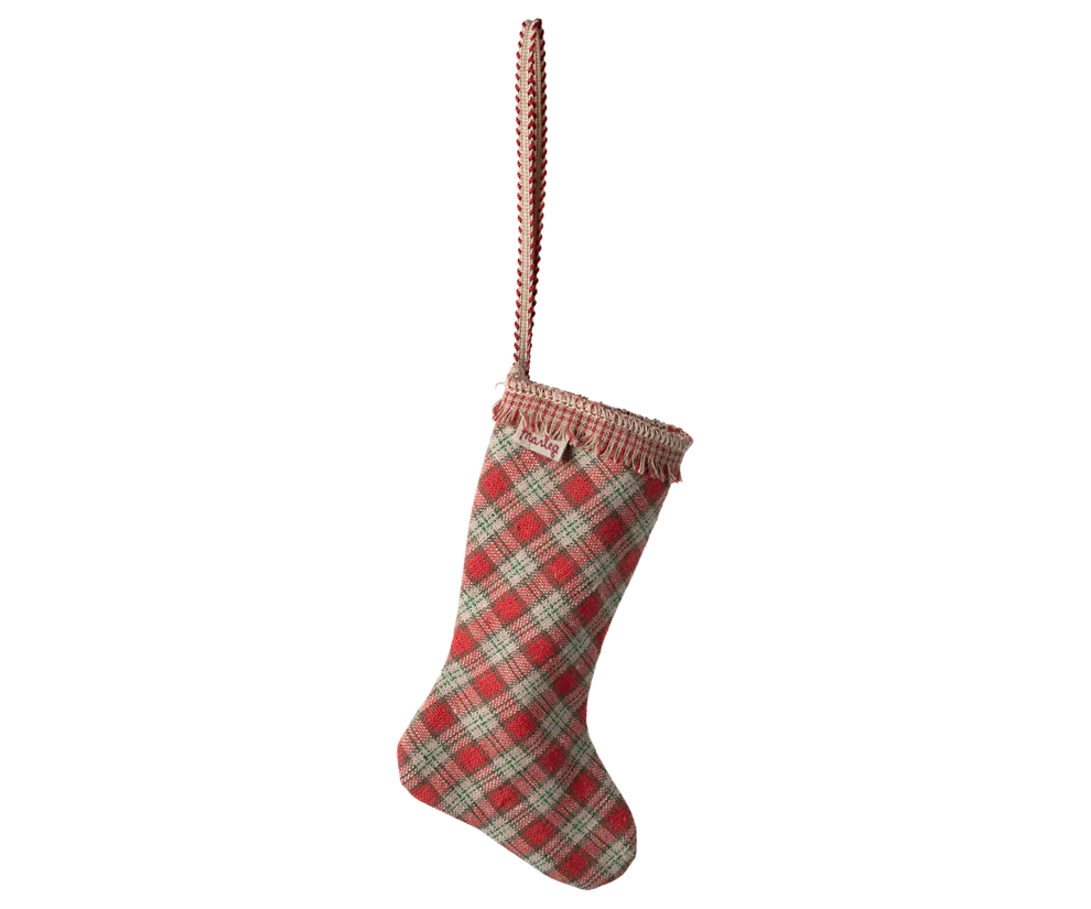 Stocking ornament, Checker - Red