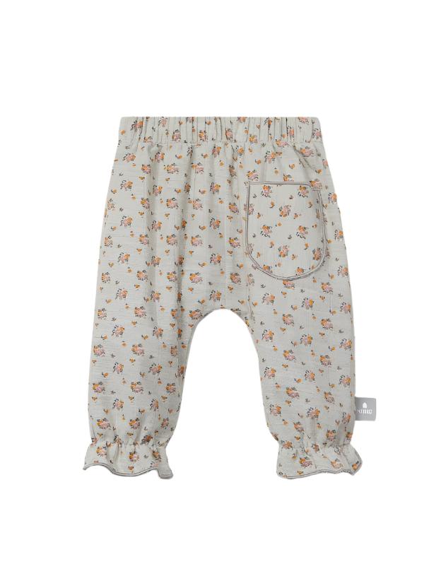 Triple gauze floral pull-up pants