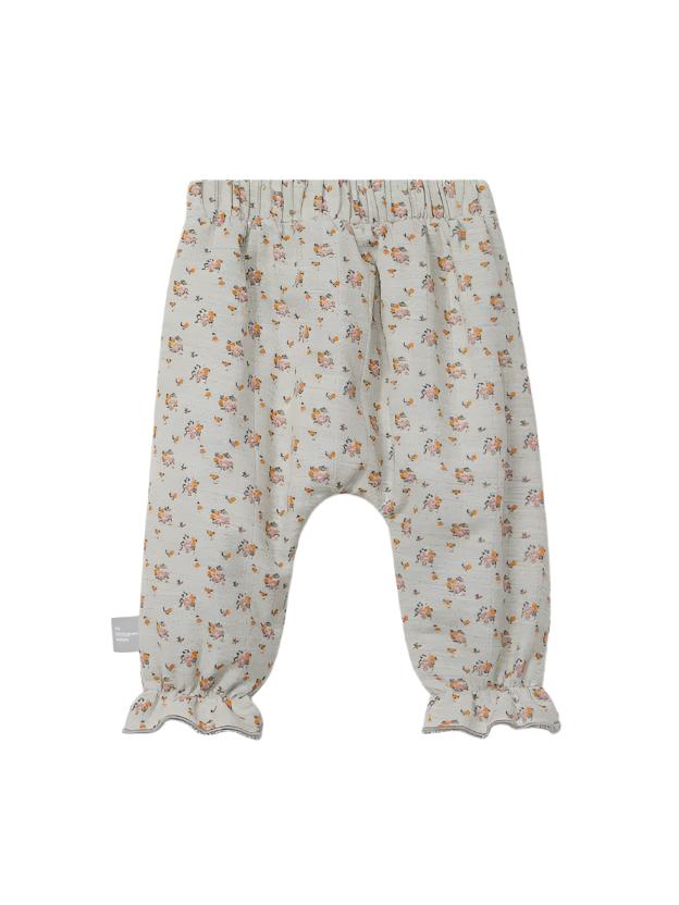 Triple gauze floral pull-up pants