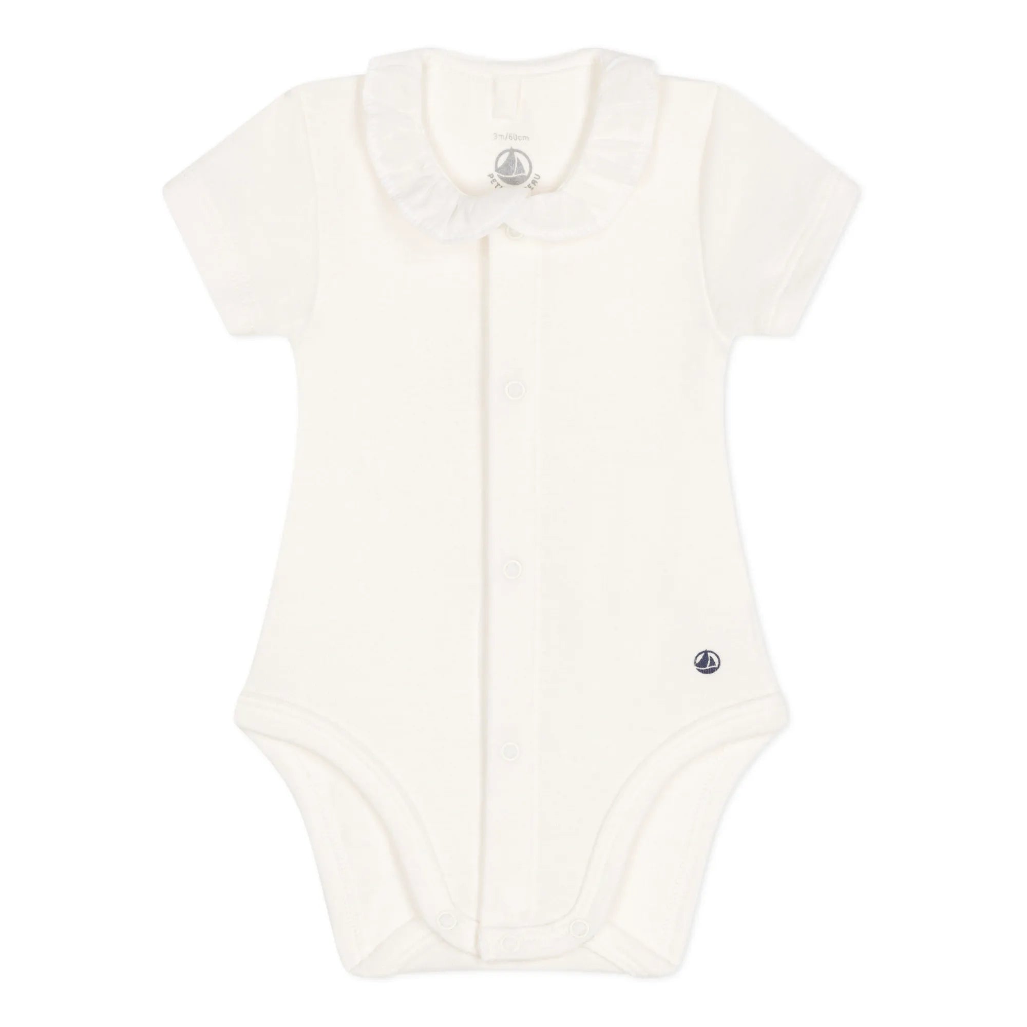 Baby Girl SS Bodysuit with Ruffle Collar S25