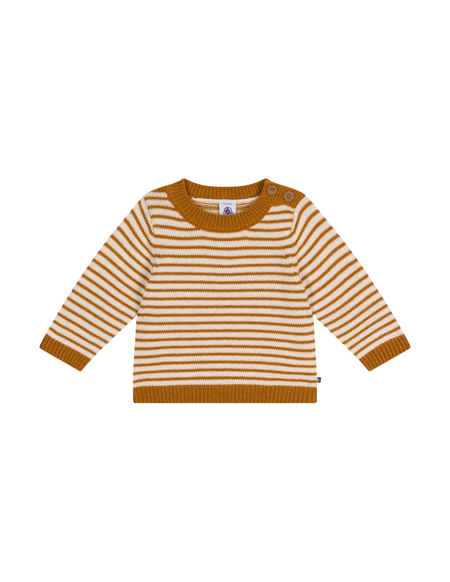 Bab Boy Striped Sweater in Brown and Cream