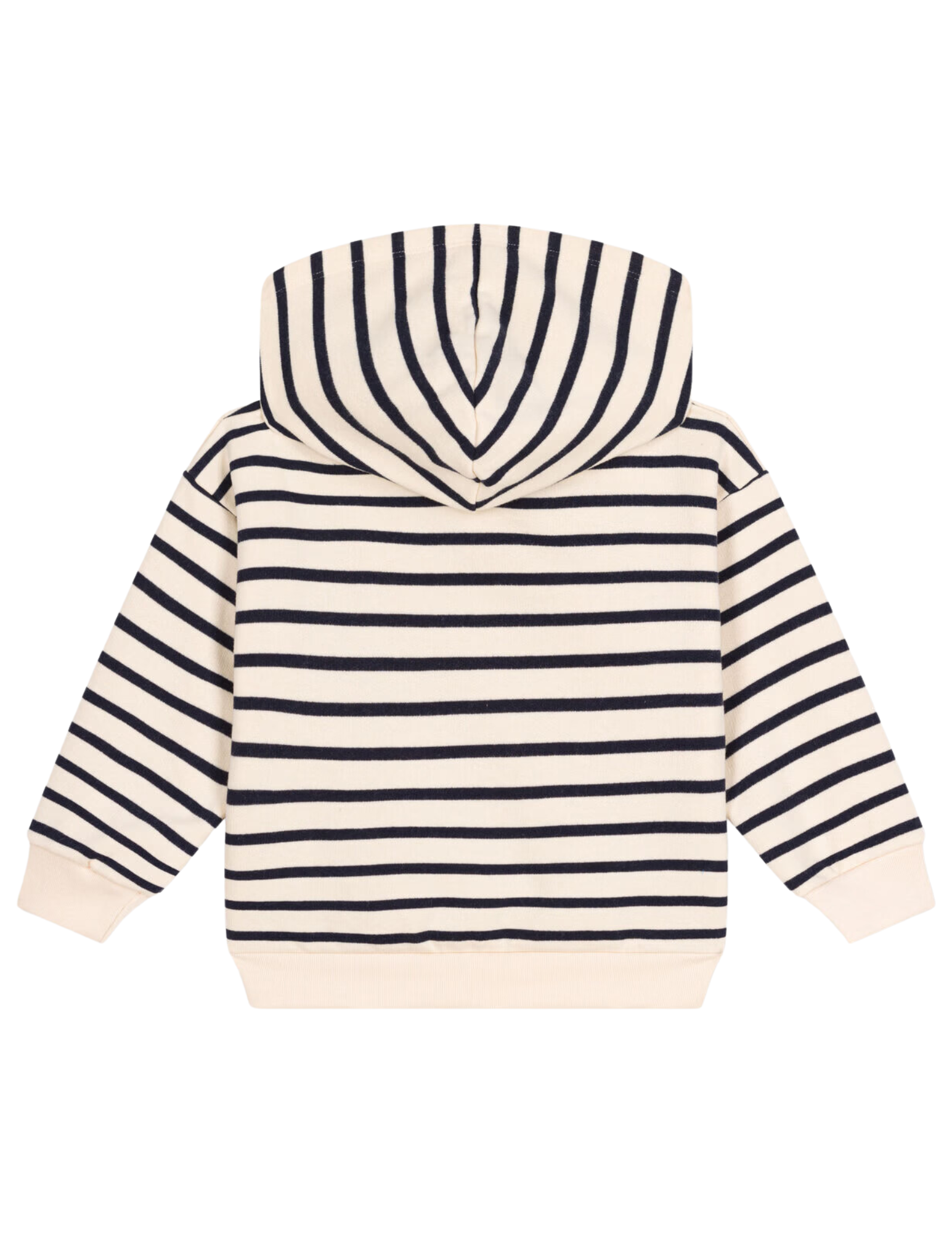 Kid Striped Hoodie in Navy and Cream