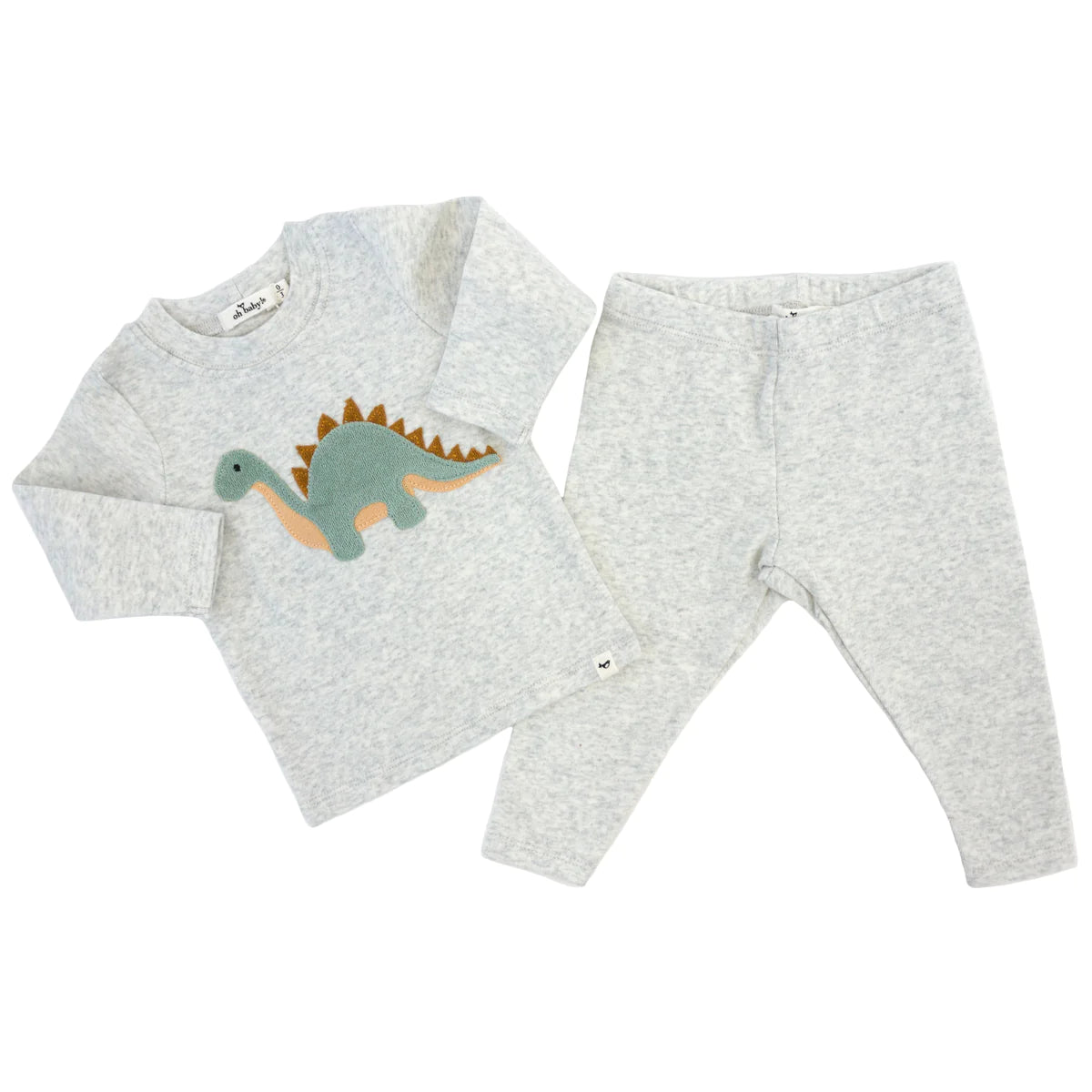 Dinosaur Terry Applique 2pc Set