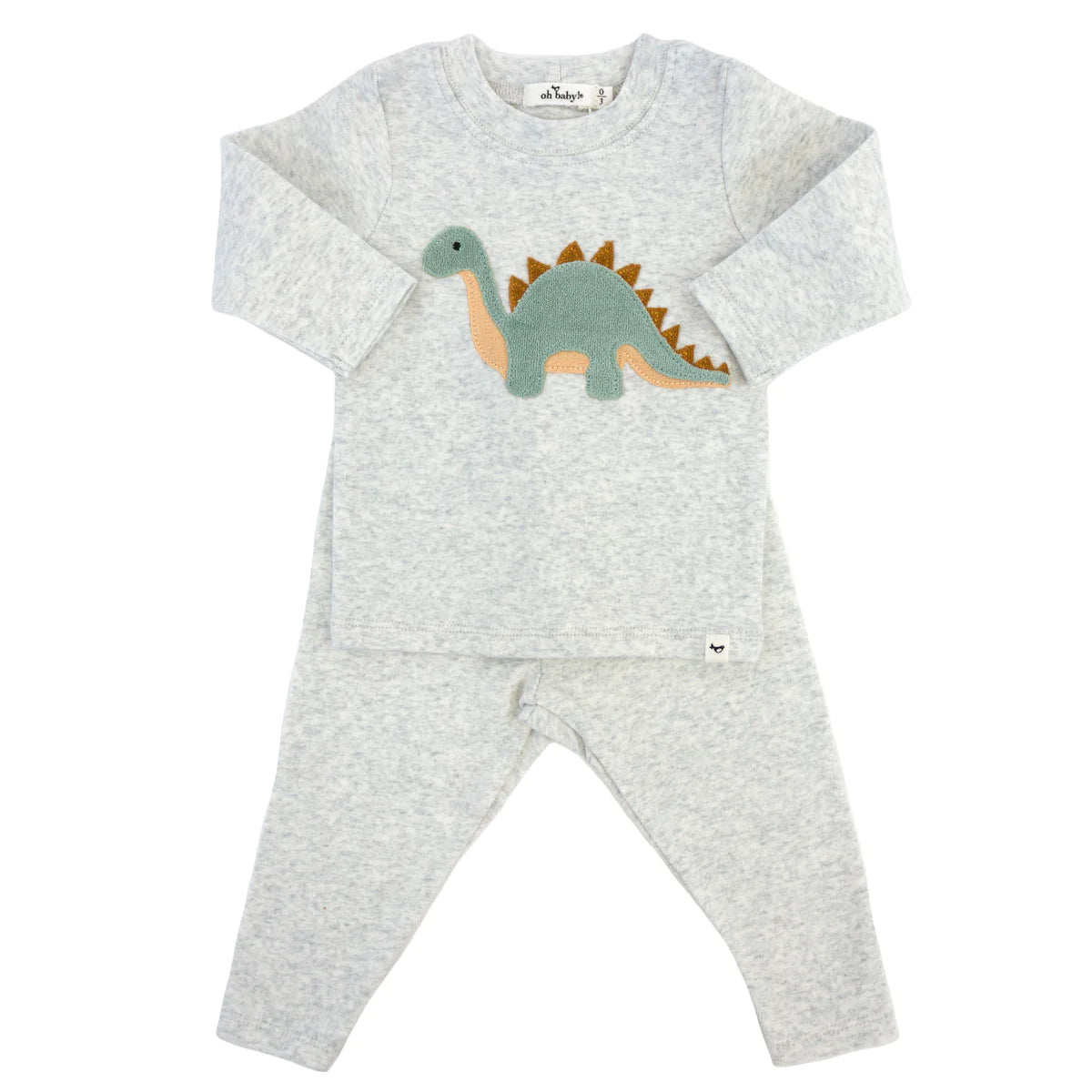 Dinosaur Terry Applique 2pc Set