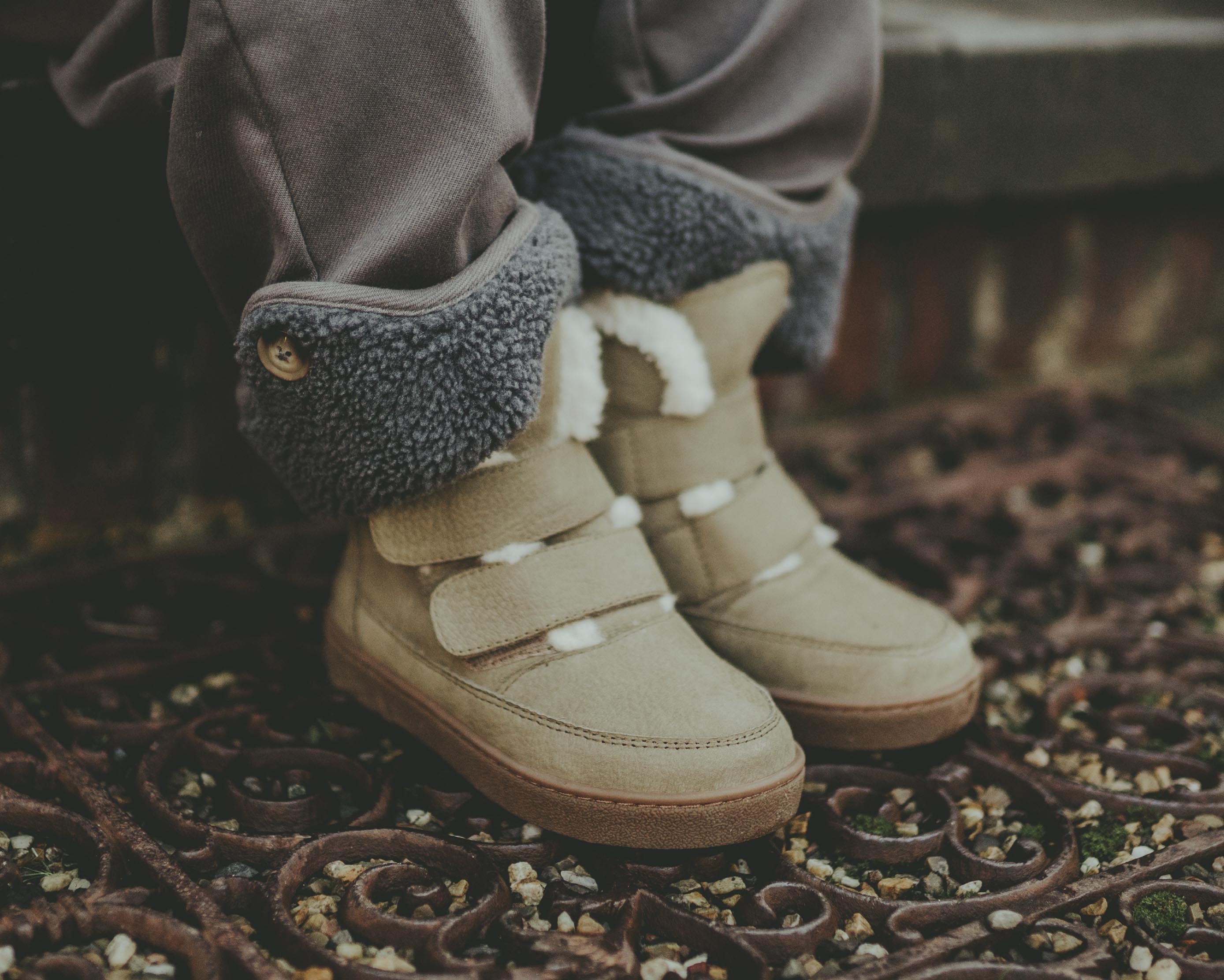 Clenn Lining Boots in Beige Betting Leather