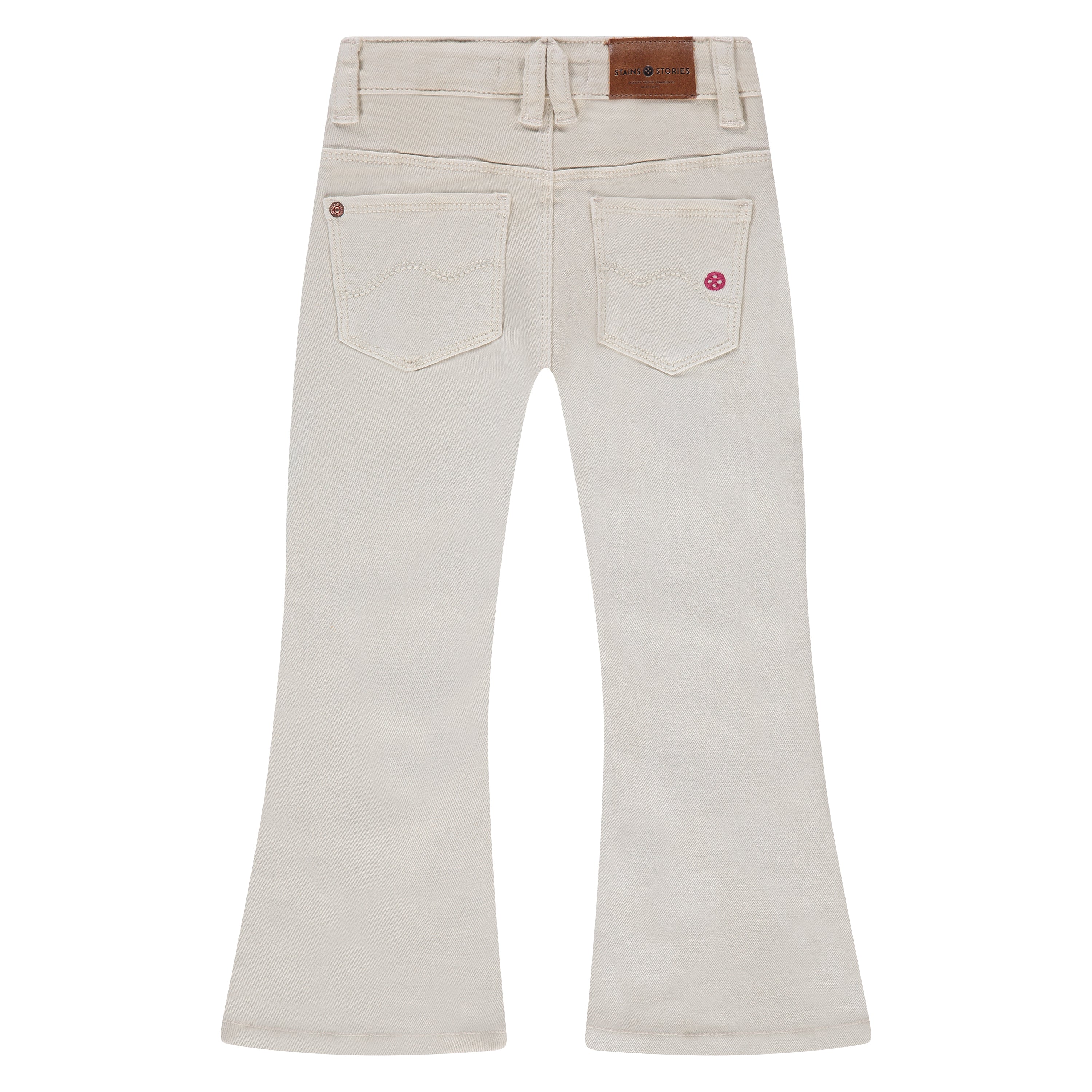 Girls Flared Denim Ivory