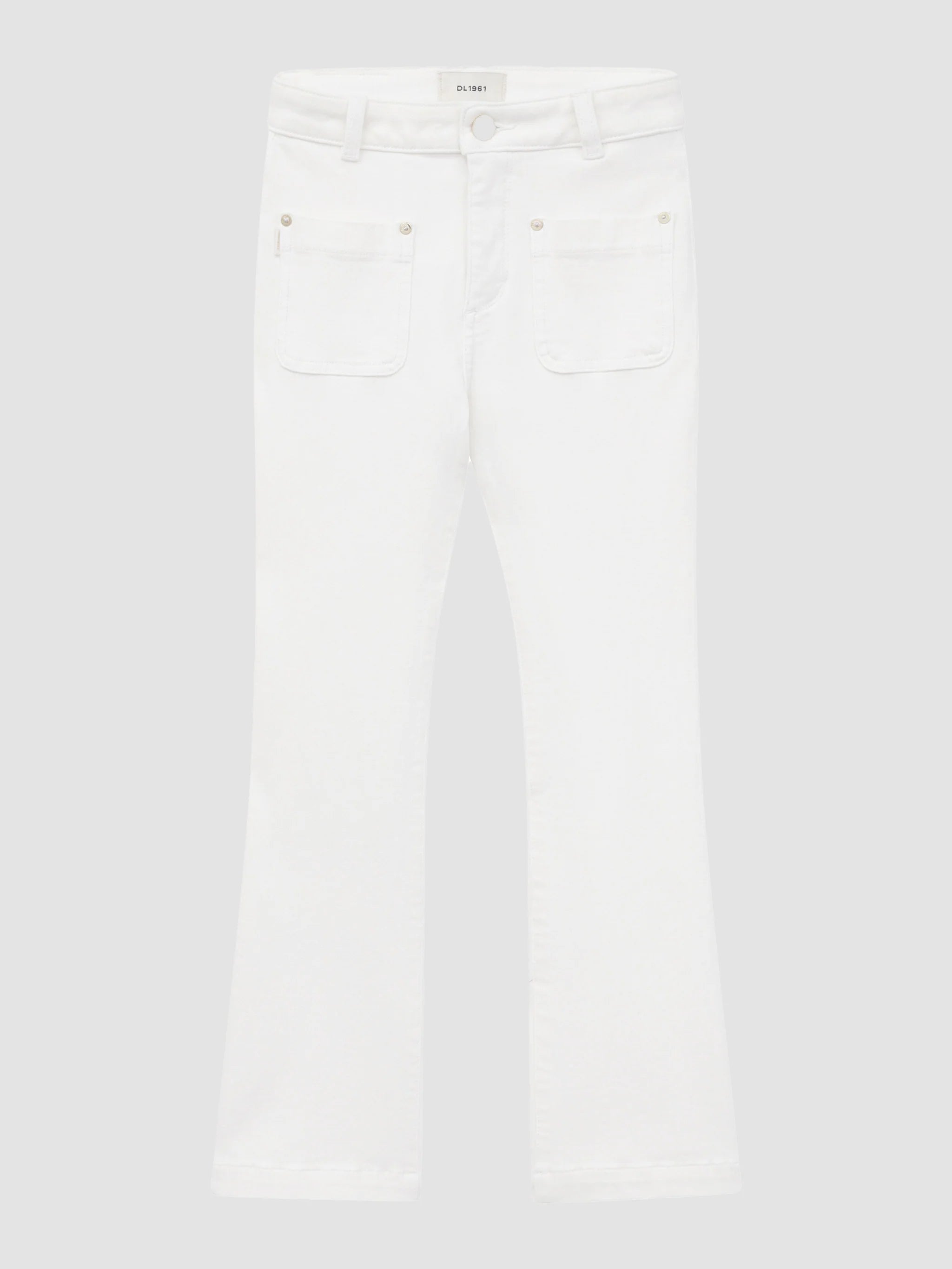 Claire Boot Jeans High Rise in White