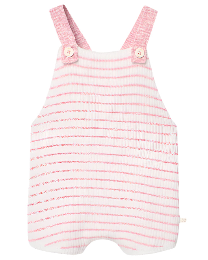 Pink Stripe Knit Shortall