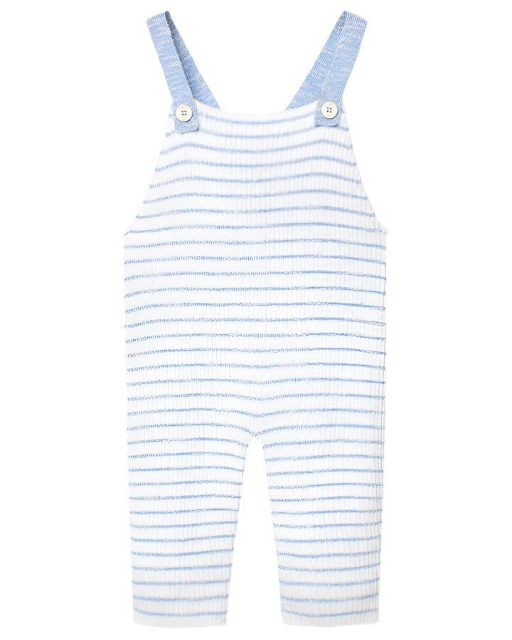 Light Blue Striped Knit Overall and Top