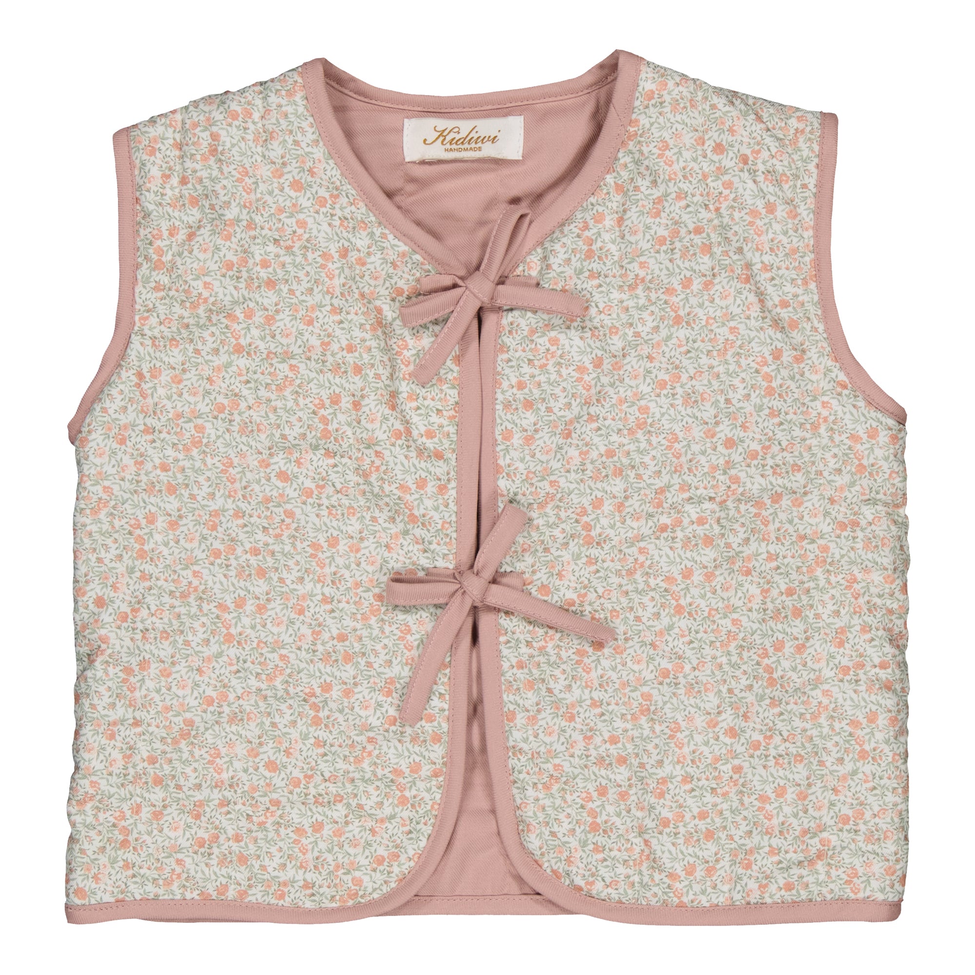 Alois Quilted Vest in Pink Sand