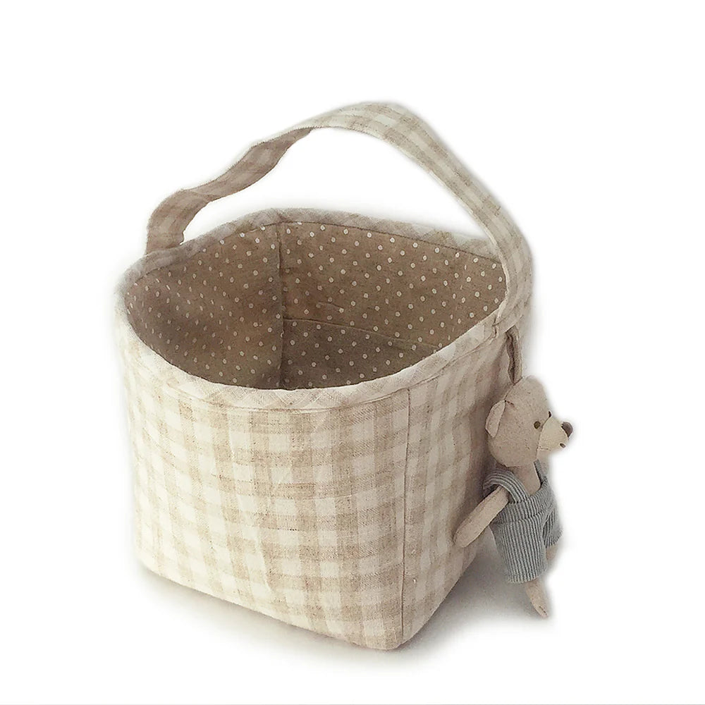 Tan Fabric Basket