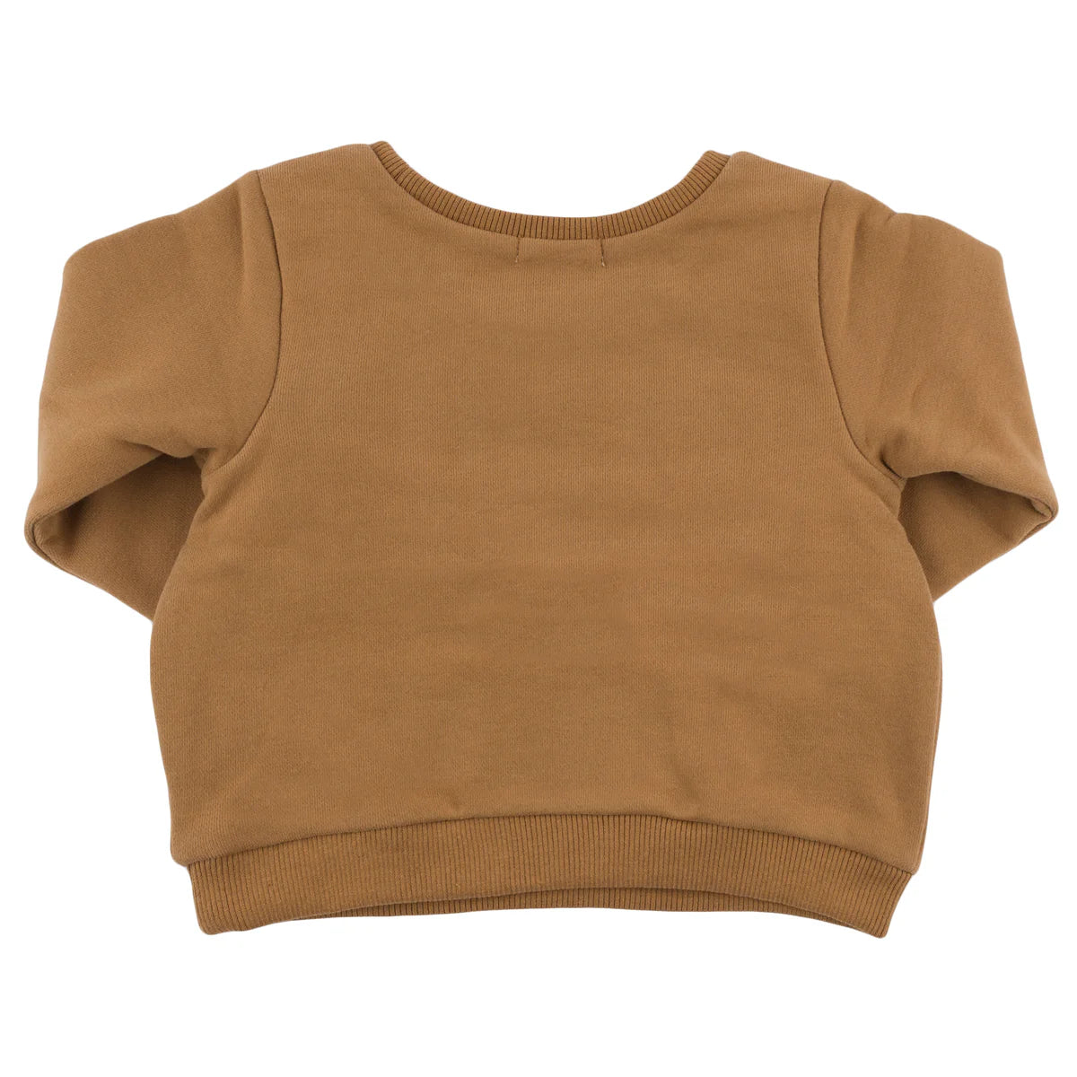 oh baby! Brooklyn Boxy Sweatshirt with Puppy Face Applique - Milk Chocolate