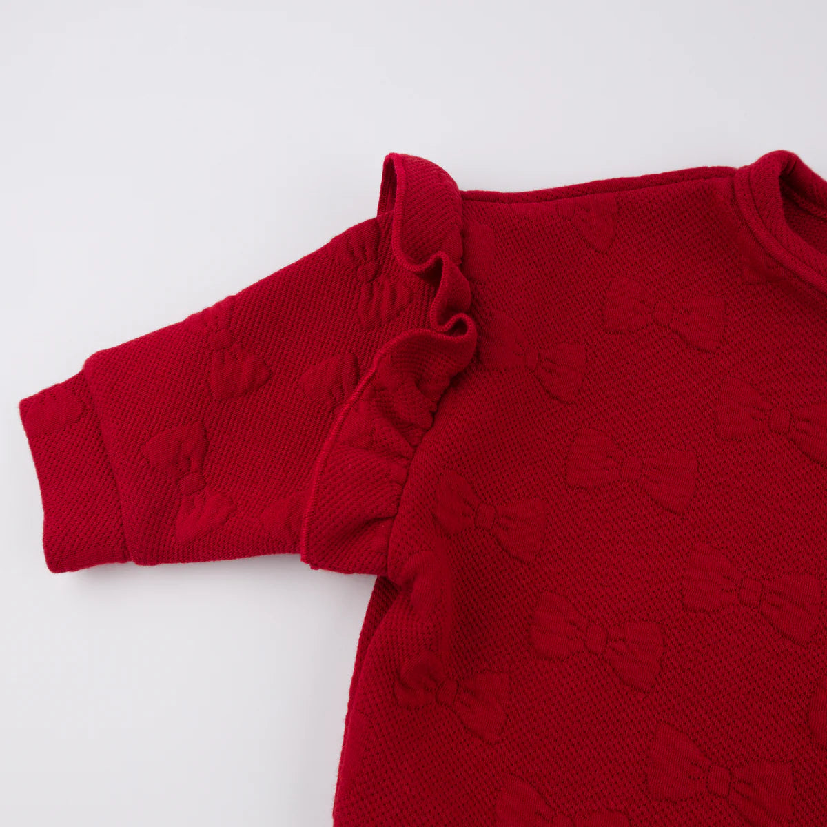 oh baby! Millie Slouch Sweatshirt - Pucker Bows - Dark Red