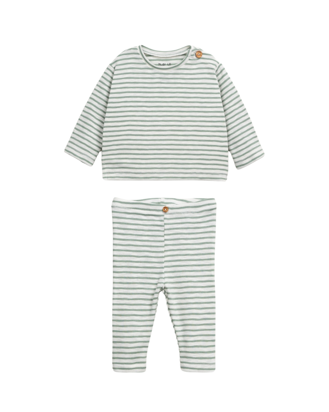 Green Stripe Two Piece Set