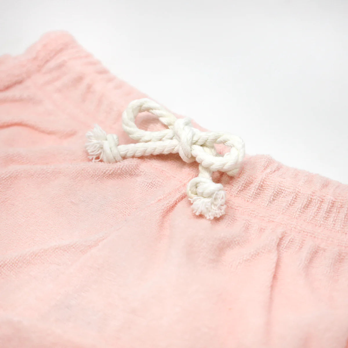 Drawstring Shorter Terry Track Short in Pink