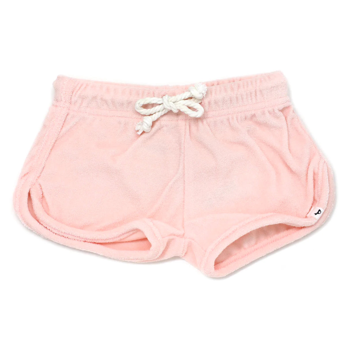 Drawstring Shorter Terry Track Short in Pink