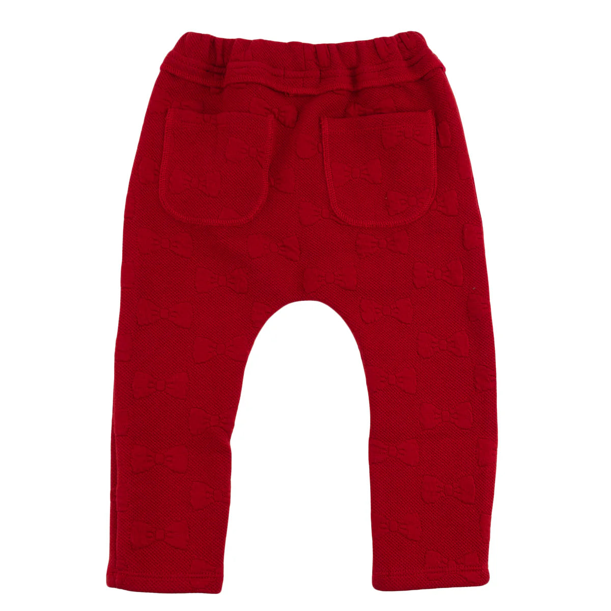 Brooklyn Jogger in Pucker Bows Dark Red