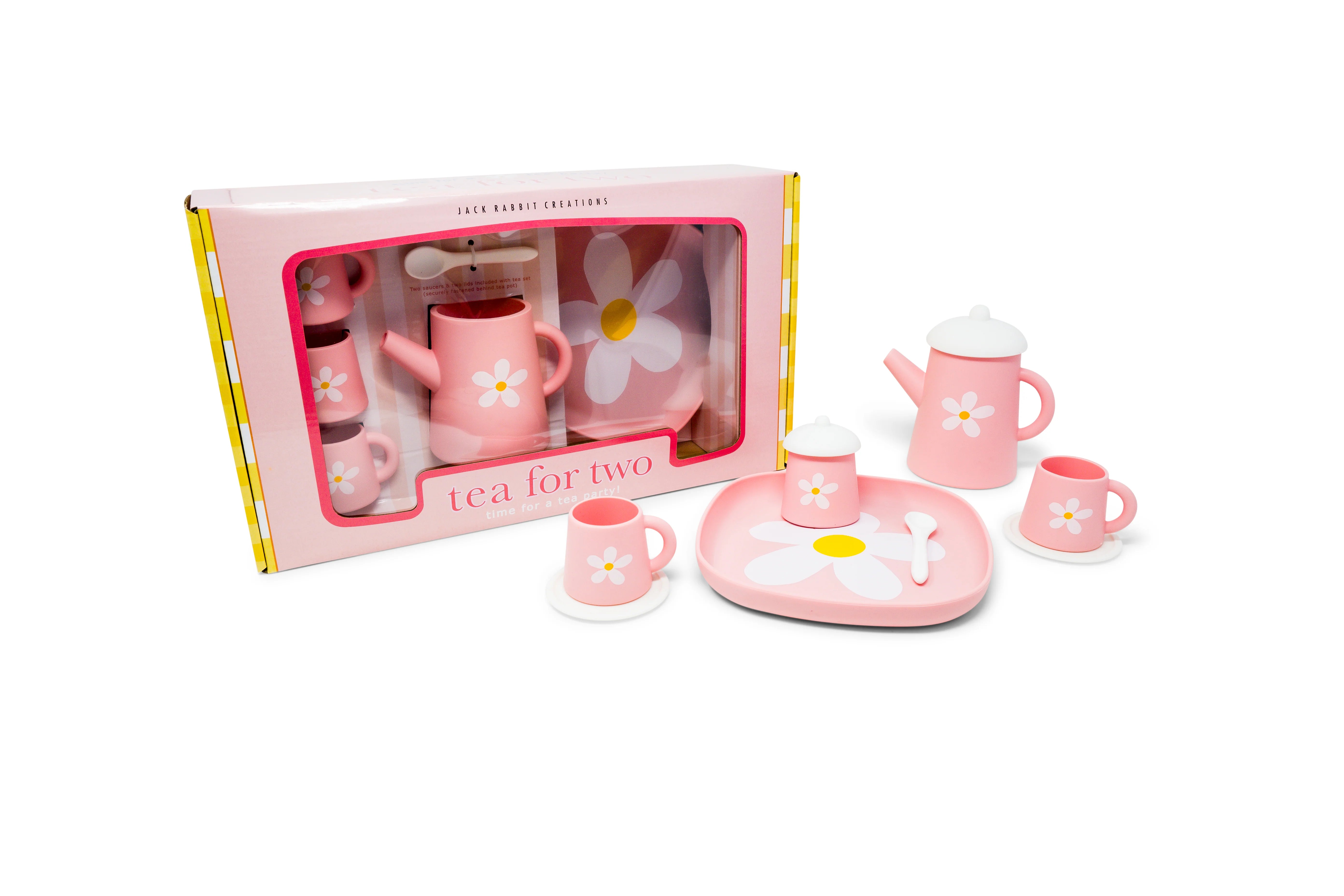 Pink Silicone Tea Set: Flower Power