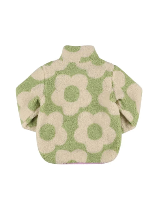 Printed teddy fleece jacket