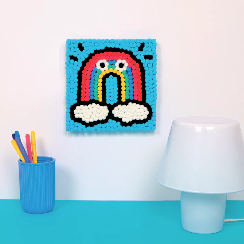 Rainbow - Pom pom art