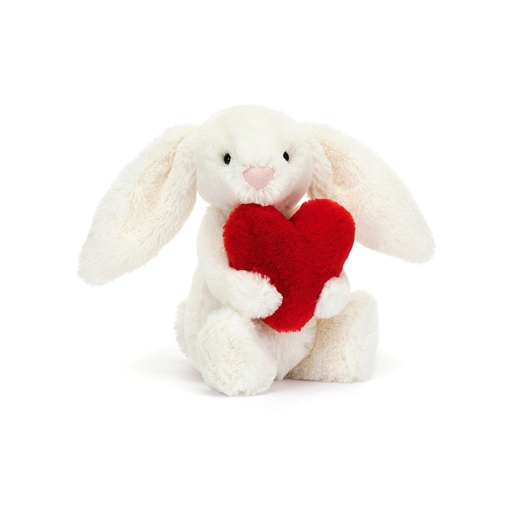 BASHFUL RED LOVE HEART BUNNY