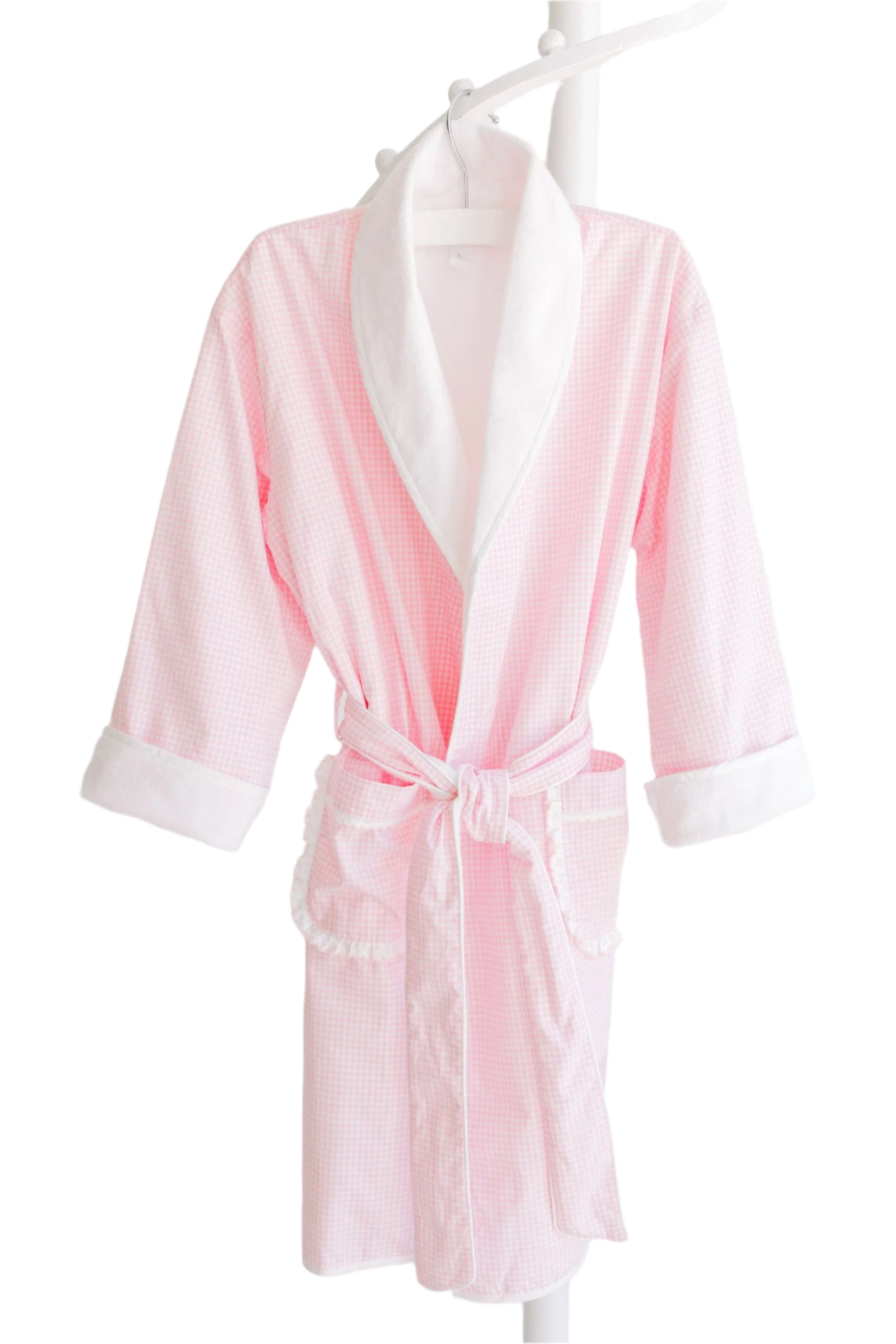 Pink Gingham Bathrobe