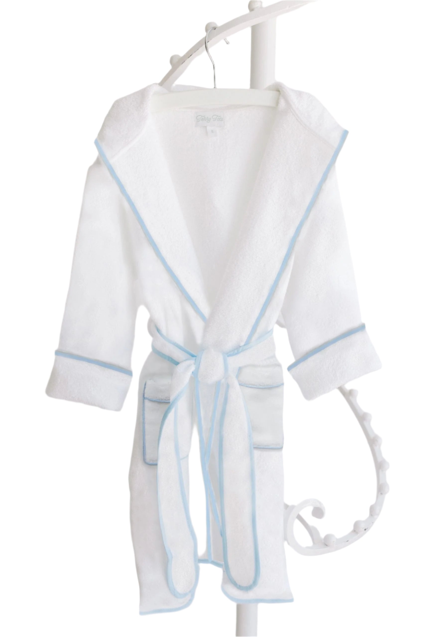 Blue Scalloped Bathrobe