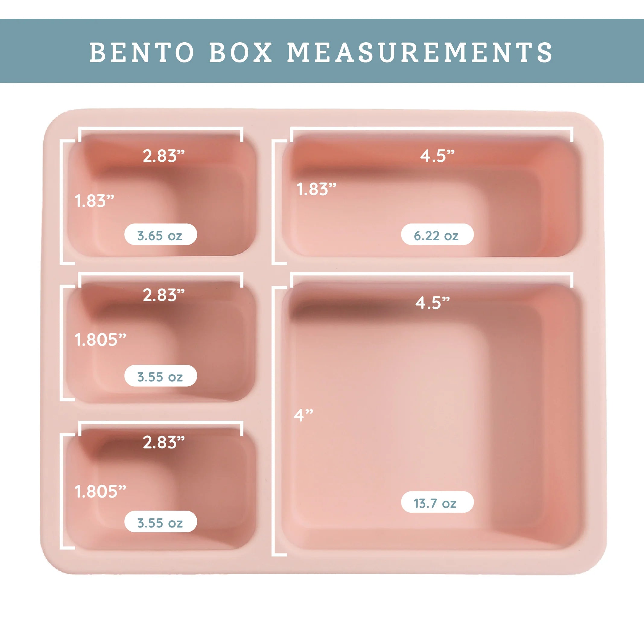 Silicone Bento Box Wildflower Ripe Peach