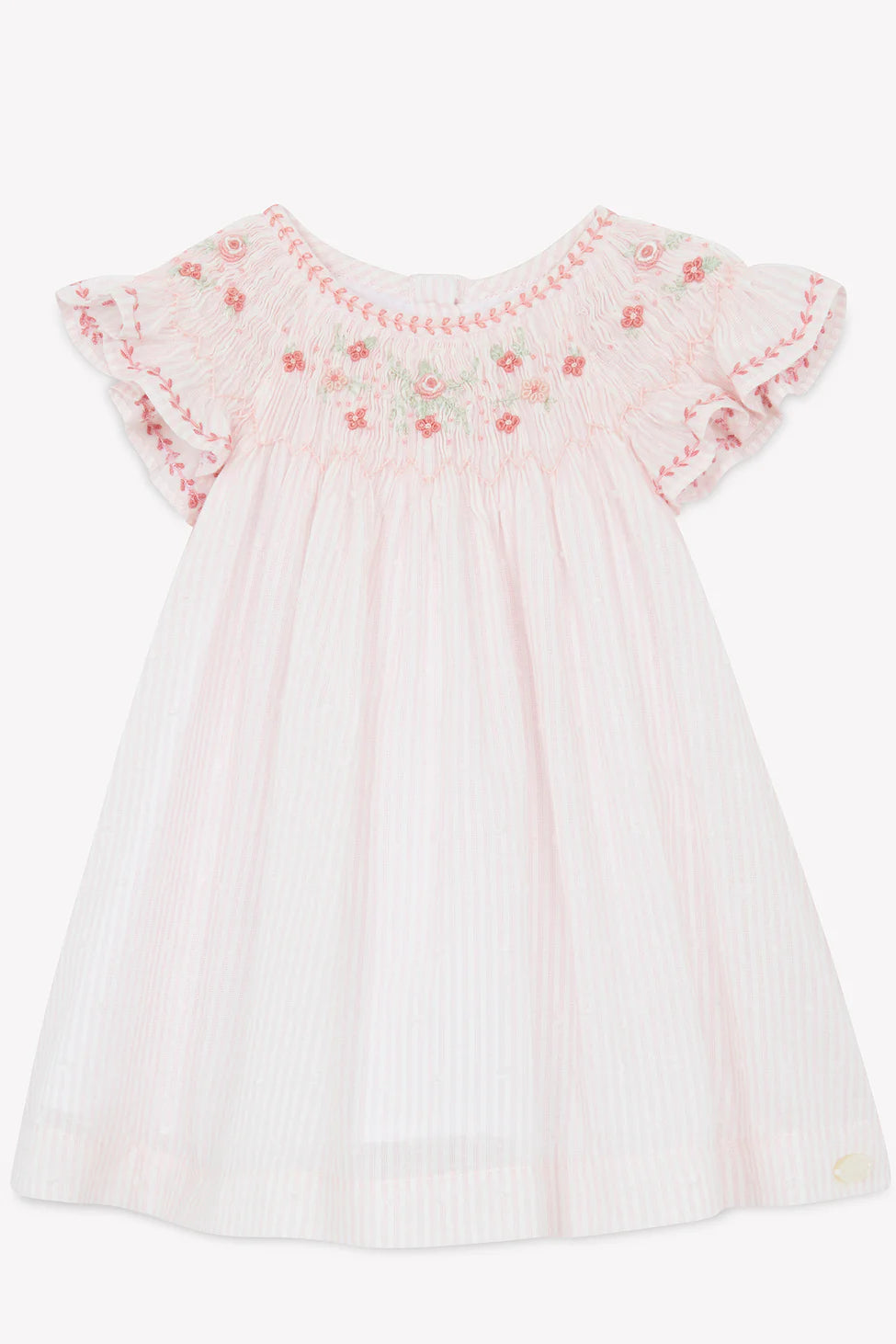 Dress Pale pink scratched Embrodery flowery