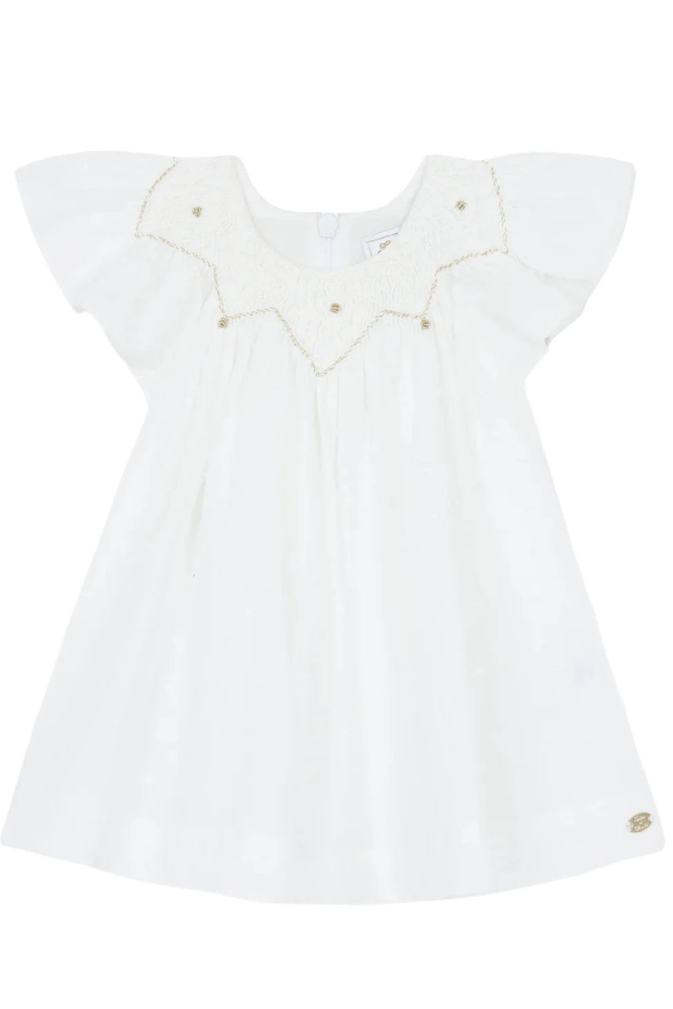 Dress White Smock Fabric Plumetis