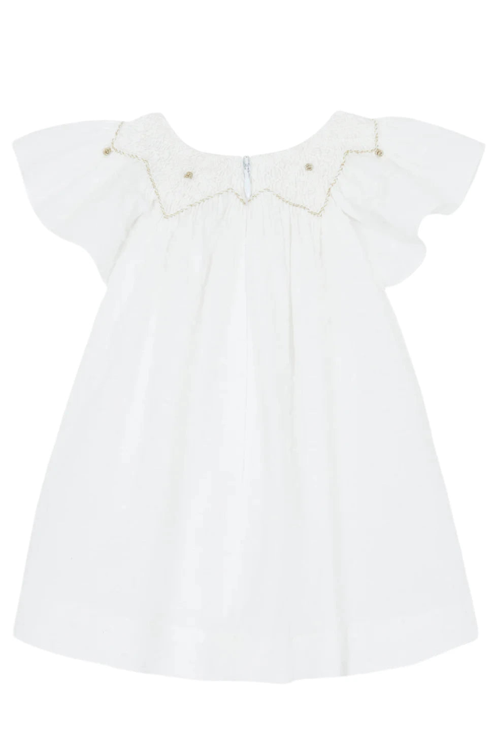 Dress White Smock Fabric Plumetis