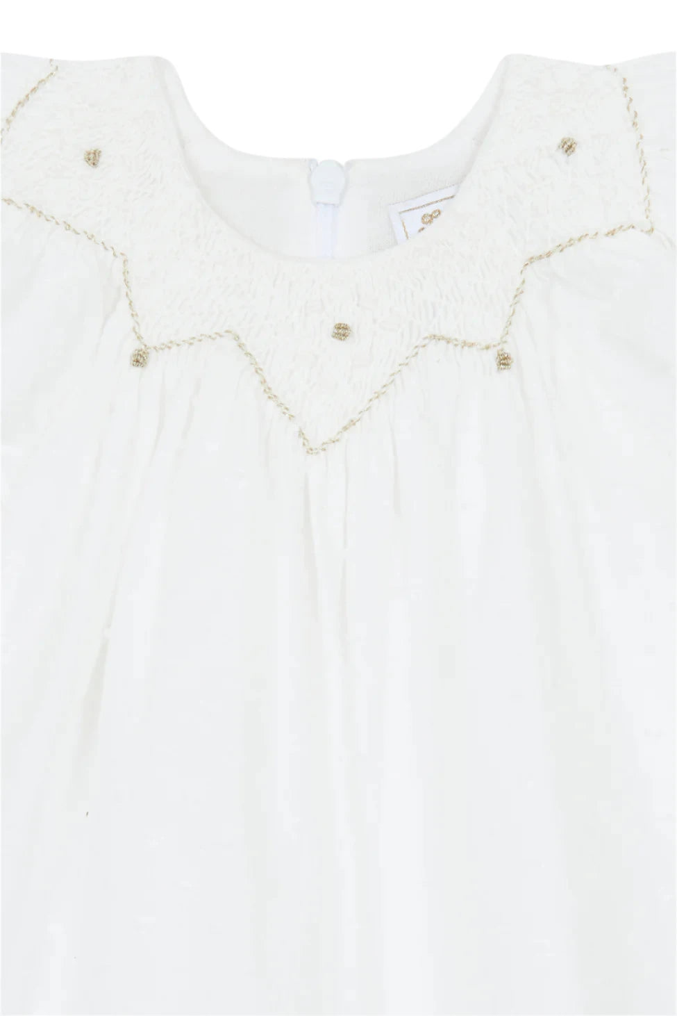 Dress White Smock Fabric Plumetis