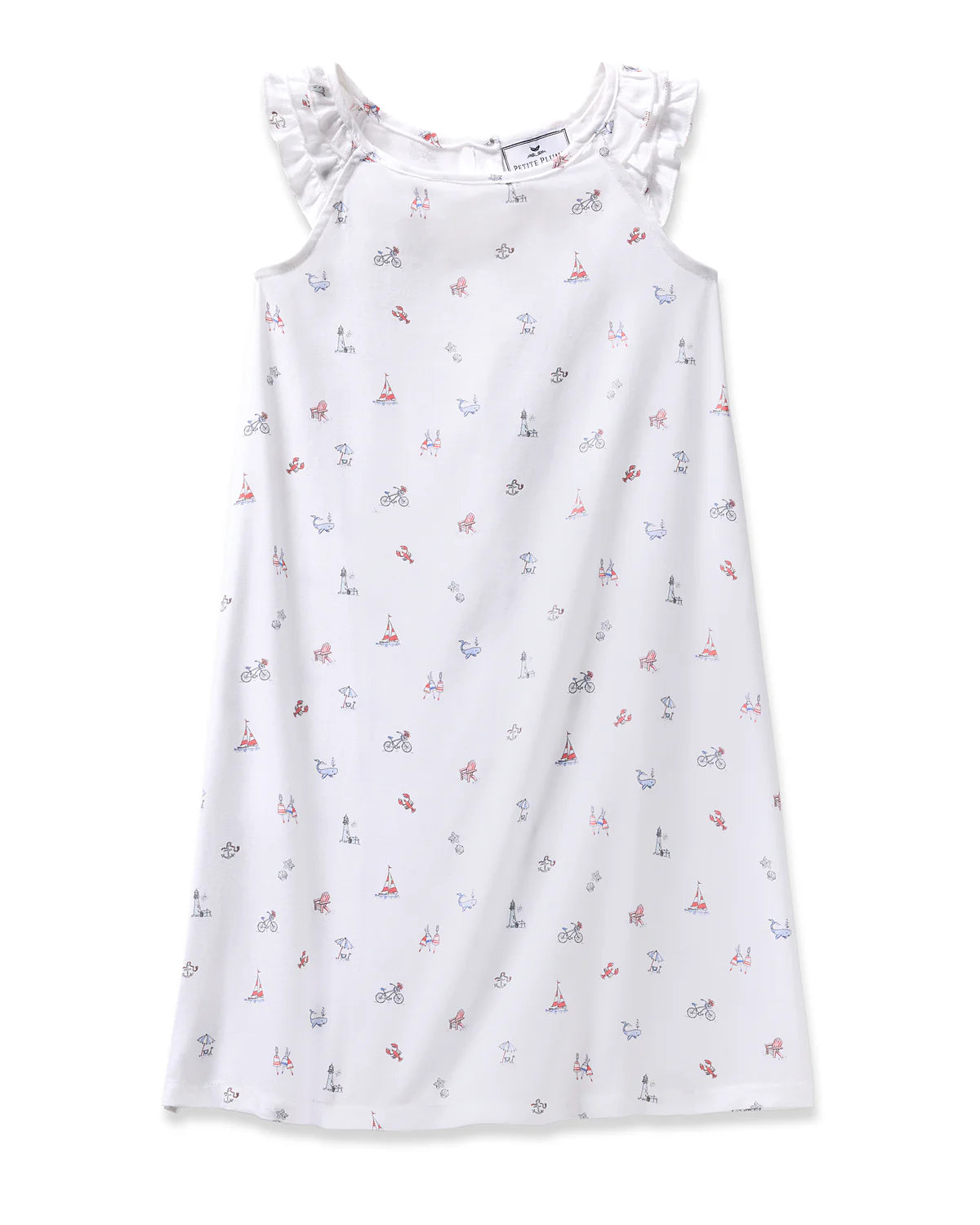 Girl's Twill Amelie Nightgown in Coastal Charms