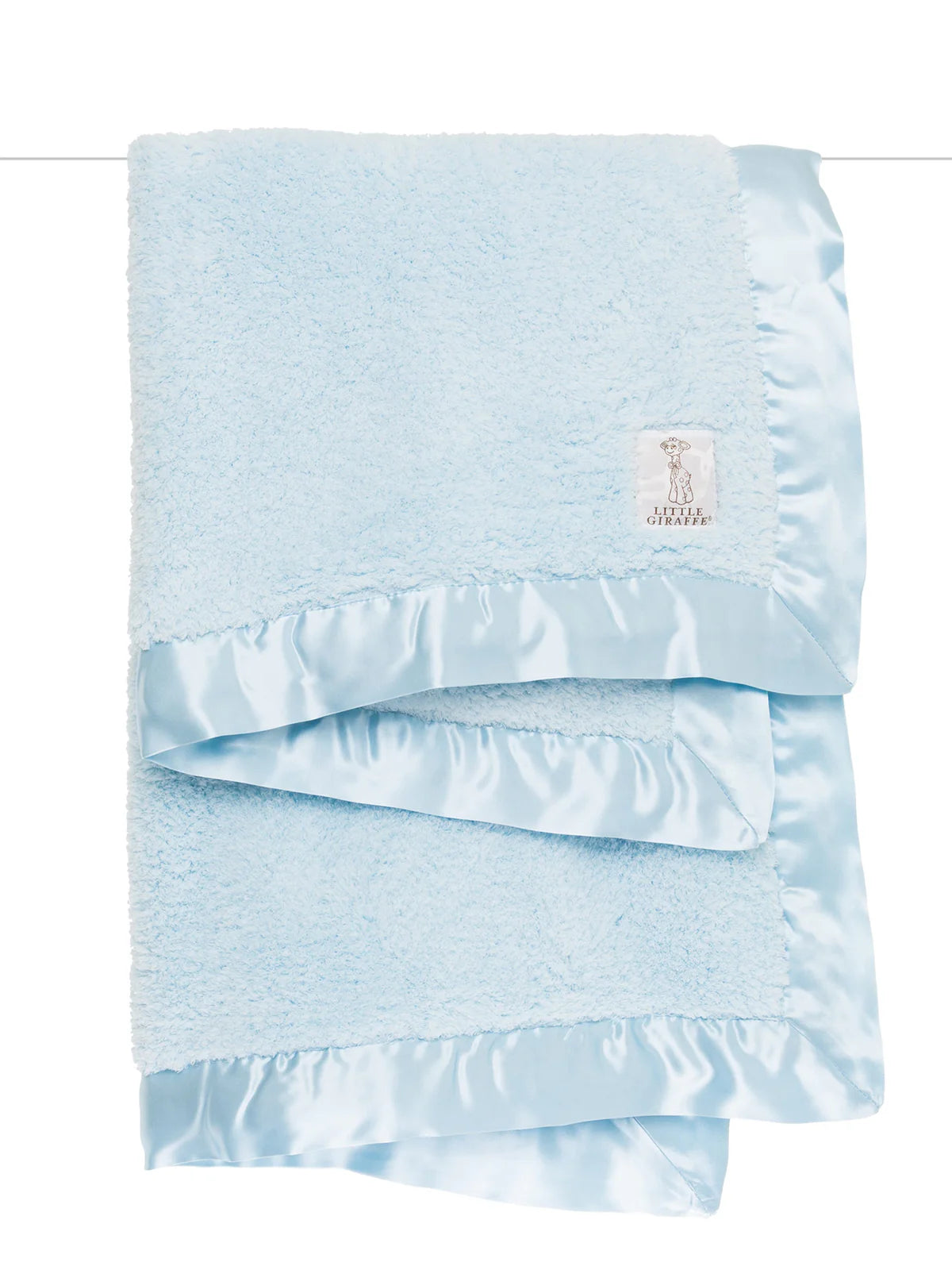 Chenille Baby Blanket Light Blue