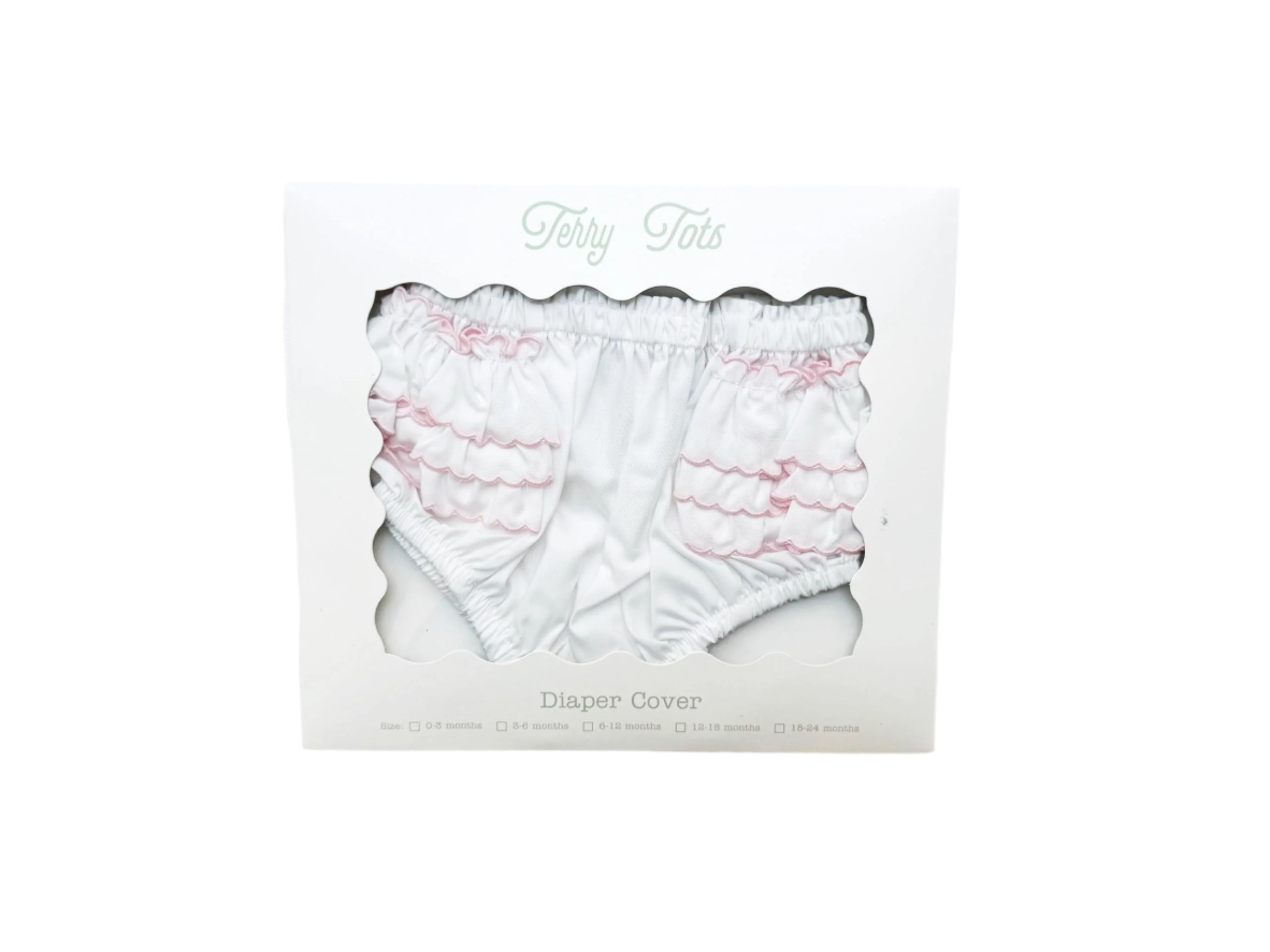 Diaper Cover – White Side Ruffles