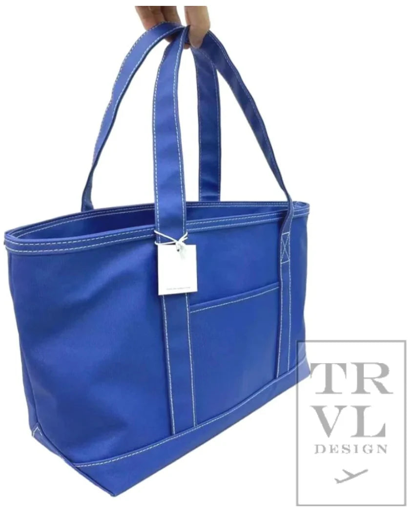 Maxi Tote Coated Canvas Blue Bell