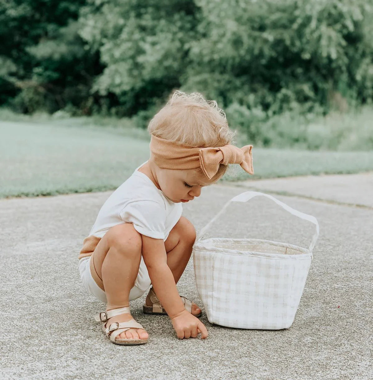 Tan Fabric Basket