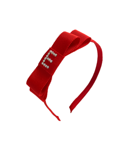 Red Initial Headband