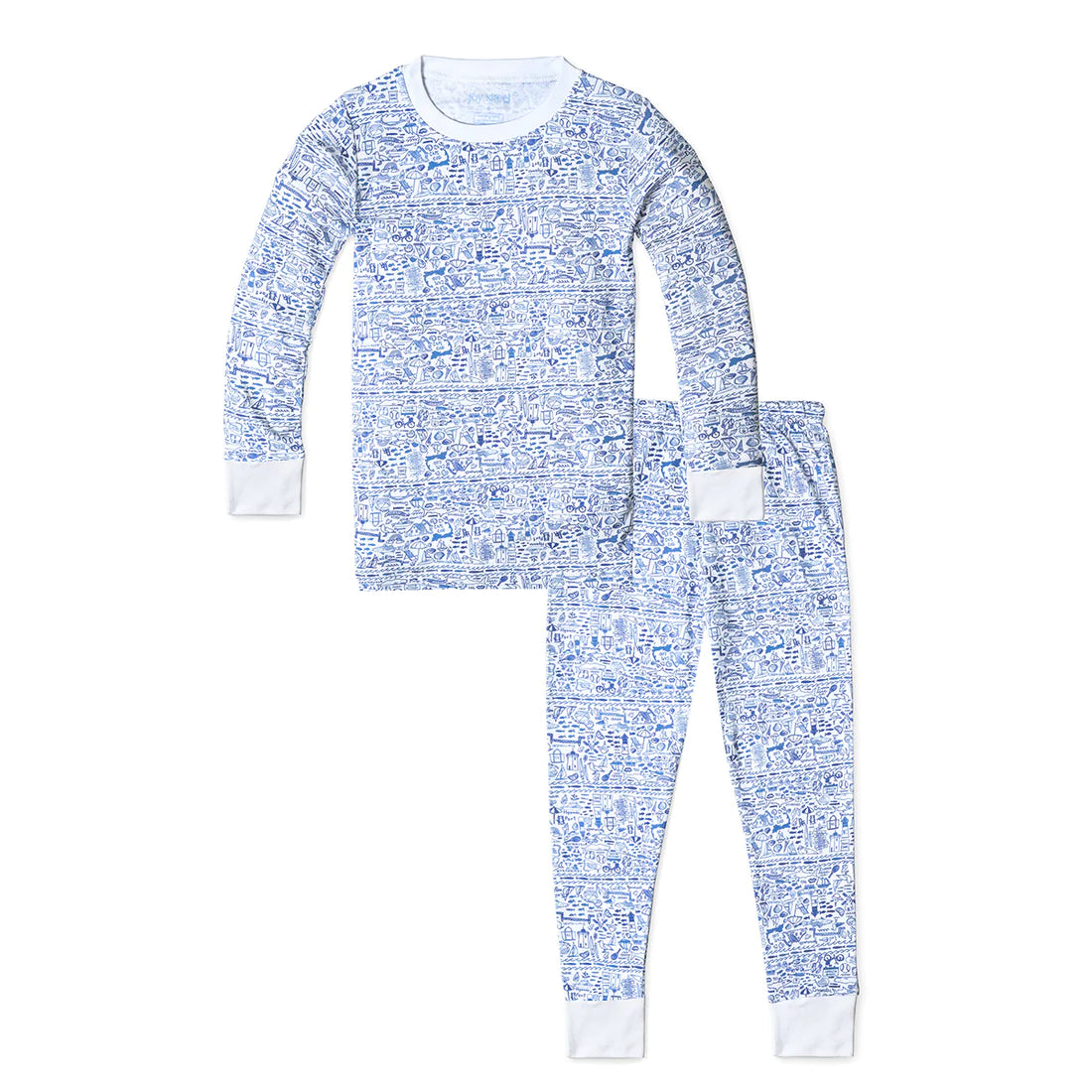 Blue Cape Cod Two Piece Pajamas