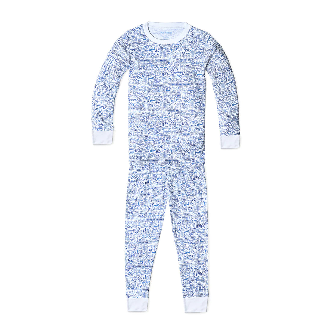 Blue Cape Cod Two Piece Pajamas