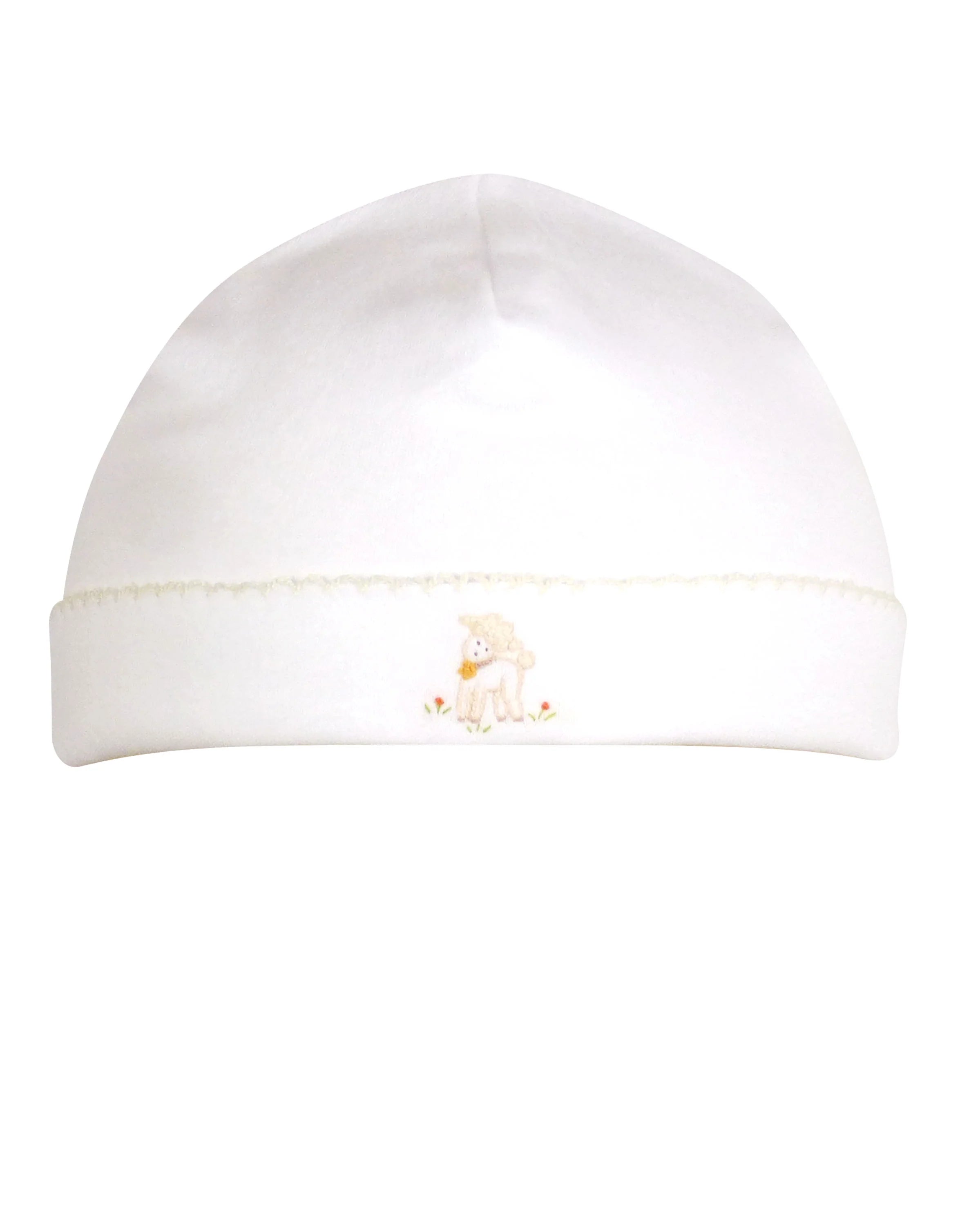 Lambikins Camden Cap - Egyptian Cotton Knit - Cream