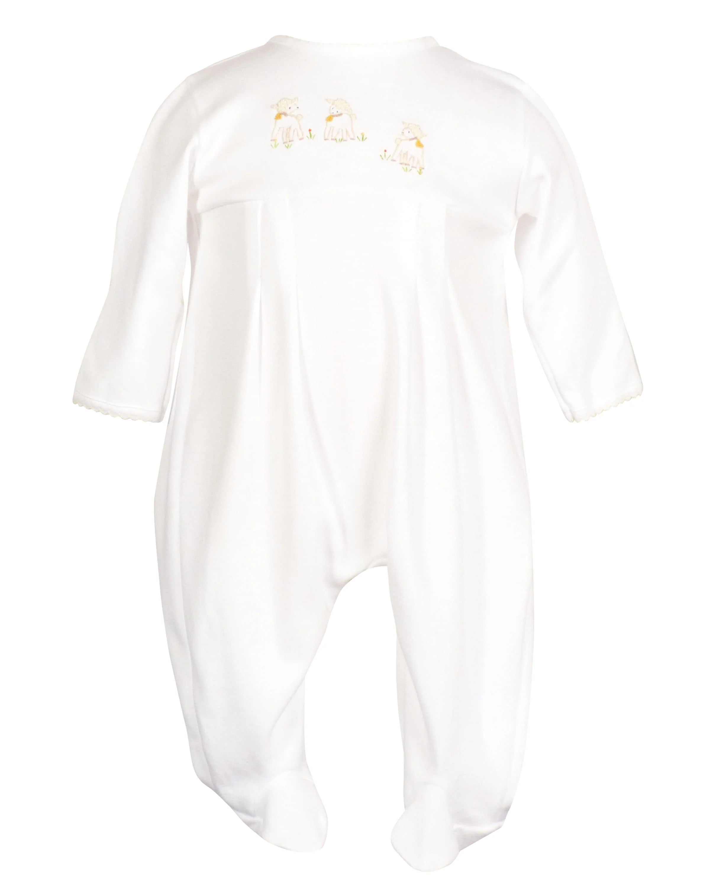 Lambikins Footed Pajamas in Cream