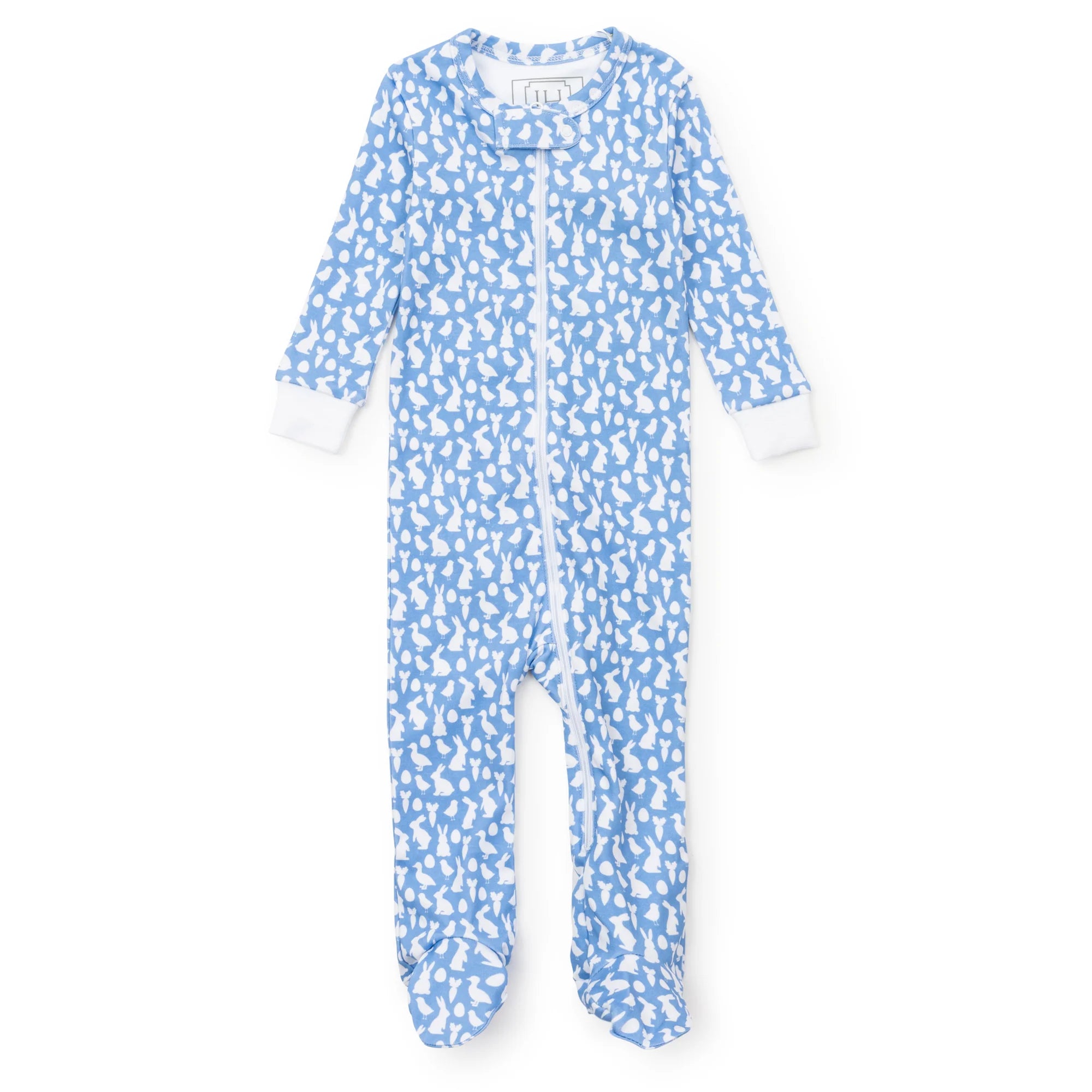 Parker Zipper Pajama Easter Time Blue